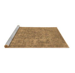 Sideview of Machine Washable Oriental Brown Industrial Rug, wshurb1943brn