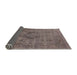 Sideview of Mid-Century Modern Coffee Brown Oriental Rug, urb1944