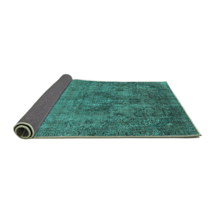 Sideview of Oriental Turquoise Industrial Rug, urb1944turq