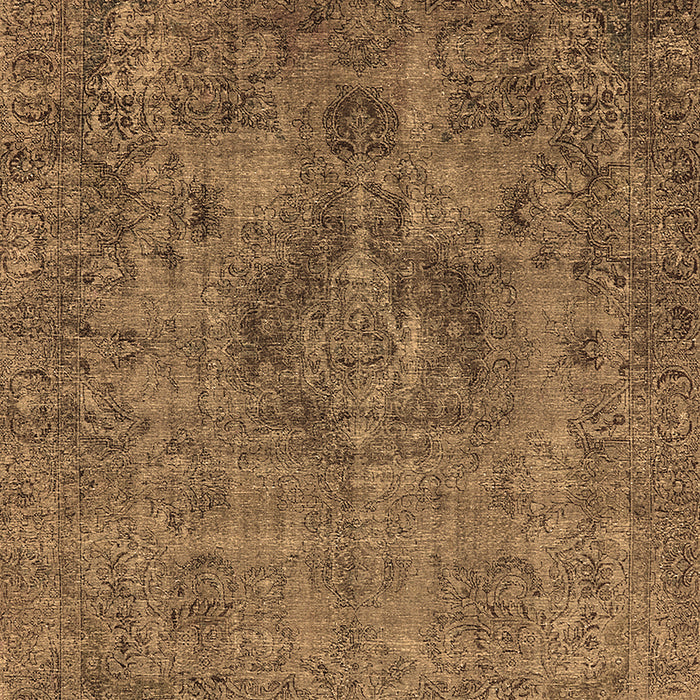 Machine Washable Oriental Brown Industrial Rug, wshurb1944brn