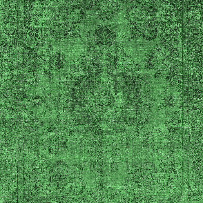 Machine Washable Oriental Emerald Green Industrial Area Rugs, wshurb1944emgrn