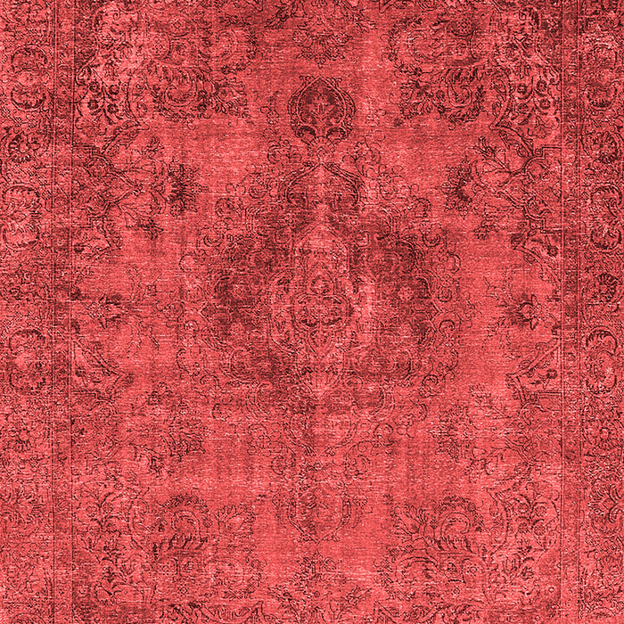 Machine Washable Oriental Red Industrial Rug, wshurb1944red