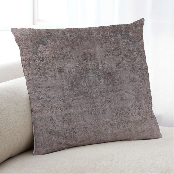 Lifestyle Image of Mid-Century Modern Urban Square Coffee Brown Throw Pillow, 18 inch by 18 inch, pwurb1944