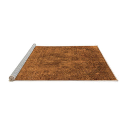 Sideview of Machine Washable Oriental Orange Industrial Area Rugs, wshurb1944org