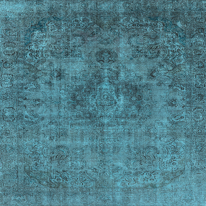 Square Oriental Light Blue Industrial Rug, urb1944lblu