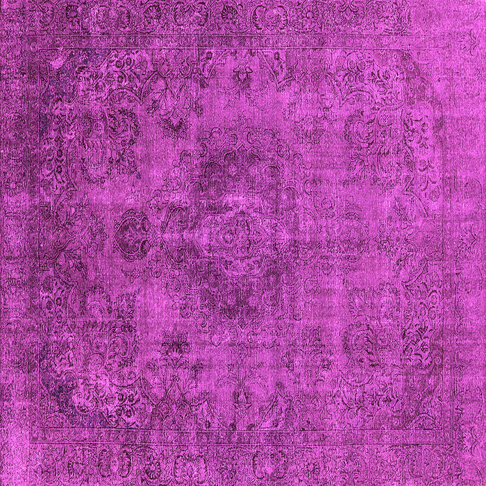 Square Machine Washable Oriental Pink Industrial Rug, wshurb1944pnk