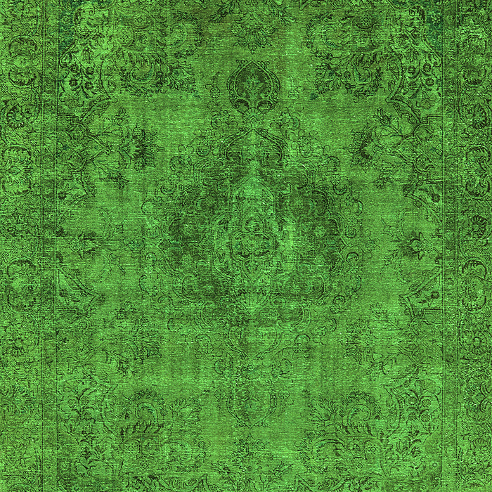 Machine Washable Oriental Green Industrial Area Rugs, wshurb1944grn