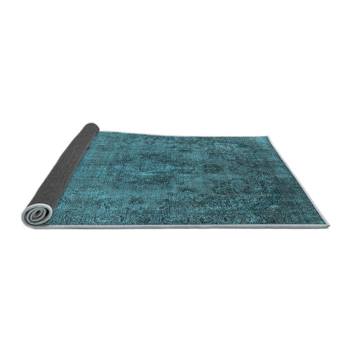 Sideview of Oriental Light Blue Industrial Rug, urb1944lblu
