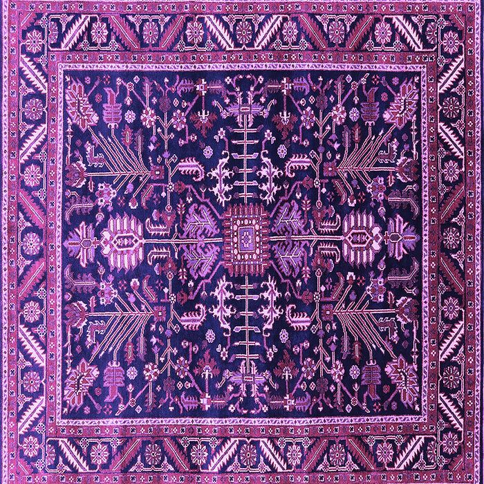 Square Oriental Purple Industrial Rug, urb1945pur