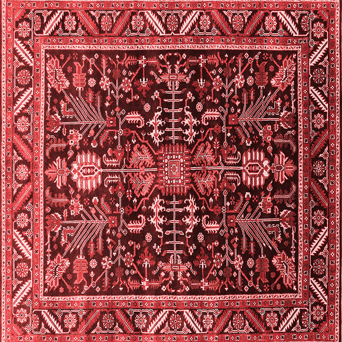 Machine Washable Oriental Red Industrial Rug, wshurb1945red