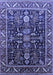 Machine Washable Oriental Blue Industrial Rug, wshurb1945blu