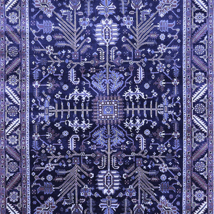 Machine Washable Oriental Blue Industrial Rug, wshurb1945blu