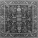 Square Oriental Gray Industrial Rug, urb1945gry