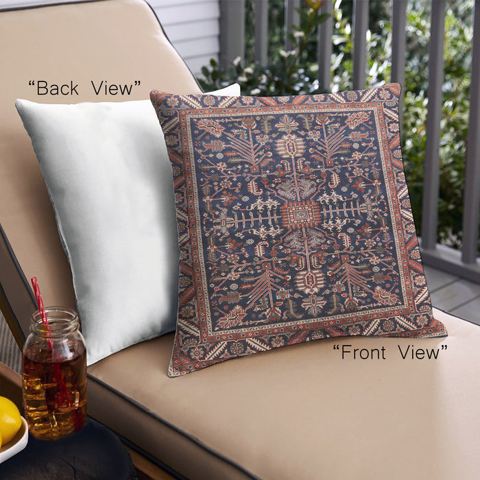 Front View of Mid-Century Modern Urban Square Purple Lily Purple Throw Pillow, 18 inch by 18 inch, pwurb1945