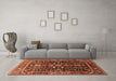 Machine Washable Oriental Orange Industrial Area Rugs in a Living Room, wshurb1945org