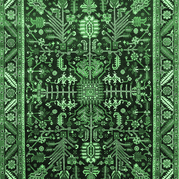 Oriental Emerald Green Industrial Rug, urb1945emgrn