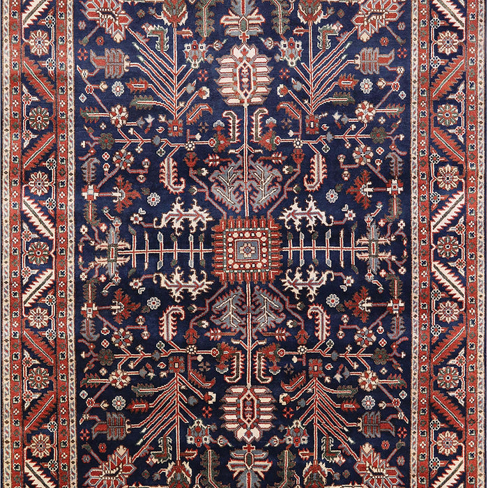 Mid-Century Modern Purple Lily Purple Oriental Rug, urb1945