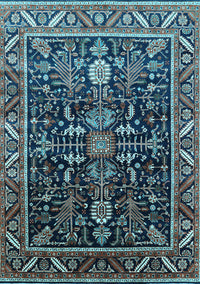 Oriental Light Blue Industrial Rug, urb1945lblu