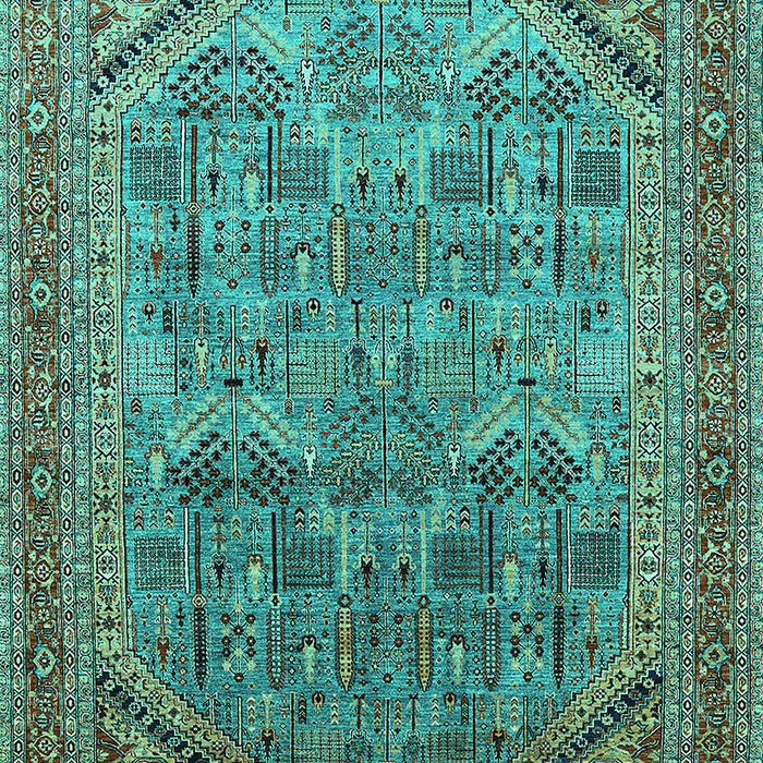 Oriental Turquoise Industrial Rug, urb1946turq