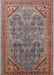 Mid-Century Modern Red Brown Oriental Rug, urb1946