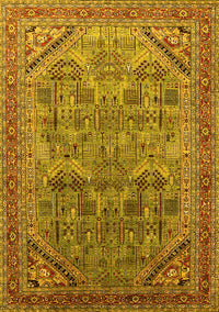 Oriental Yellow Industrial Rug, urb1946yw