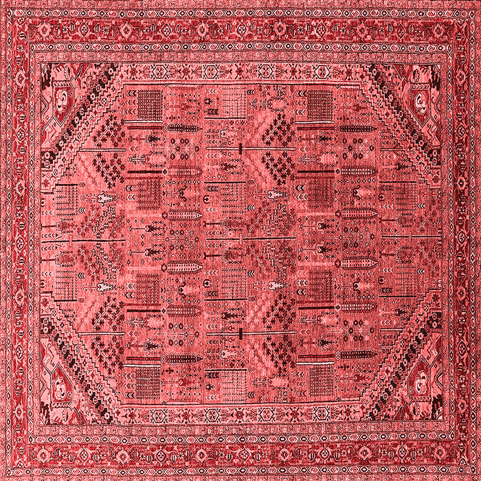 Machine Washable Oriental Red Industrial Rug, wshurb1946red