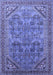 Machine Washable Oriental Blue Industrial Rug, wshurb1946blu