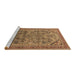 Sideview of Machine Washable Oriental Brown Industrial Rug, wshurb1946brn