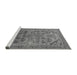 Sideview of Machine Washable Oriental Gray Industrial Rug, wshurb1946gry