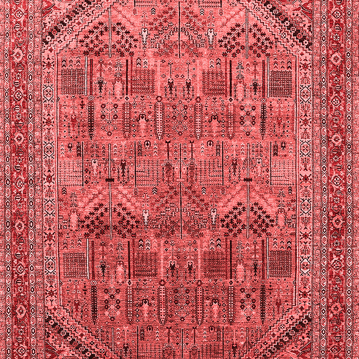 Machine Washable Oriental Red Industrial Rug, wshurb1946red
