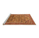 Sideview of Machine Washable Oriental Orange Industrial Area Rugs, wshurb1946org