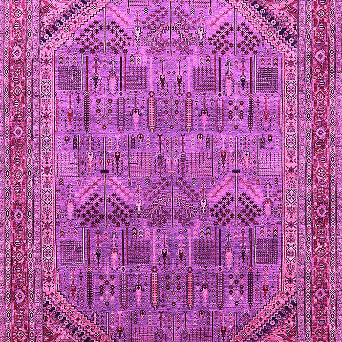 Machine Washable Oriental Pink Industrial Rug, wshurb1946pnk