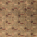 Square Machine Washable Oriental Brown Industrial Rug, wshurb1947brn