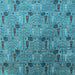 Square Oriental Light Blue Industrial Rug, urb1947lblu