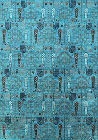 Oriental Light Blue Industrial Rug, urb1947lblu