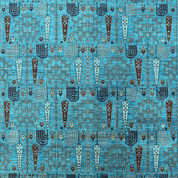 Oriental Light Blue Industrial Rug, urb1947lblu