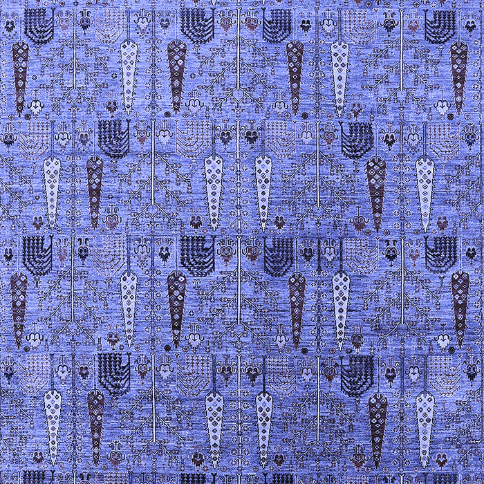 Machine Washable Oriental Blue Industrial Rug, wshurb1947blu