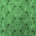 Square Machine Washable Oriental Emerald Green Industrial Area Rugs, wshurb1947emgrn