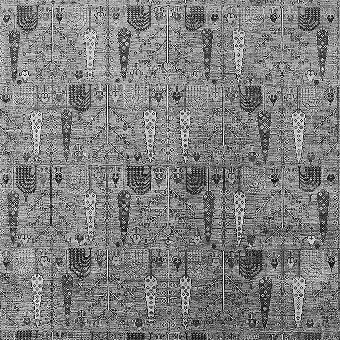 Machine Washable Oriental Gray Industrial Rug, wshurb1947gry