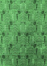 Oriental Emerald Green Industrial Rug, urb1947emgrn