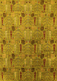 Oriental Yellow Industrial Rug, urb1947yw