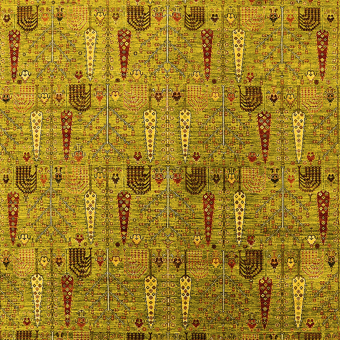 Oriental Yellow Industrial Rug, urb1947yw