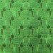 Square Oriental Green Industrial Rug, urb1947grn