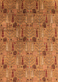 Oriental Orange Industrial Rug, urb1947org