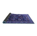 Sideview of Oriental Blue Industrial Rug, urb1948blu