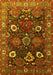 Machine Washable Oriental Yellow Industrial Rug, wshurb1948yw