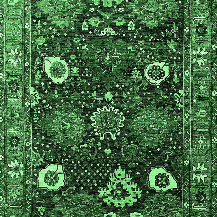 Oriental Emerald Green Industrial Rug, urb1948emgrn