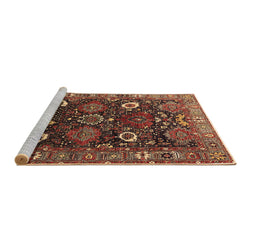 Sideview of Machine Washable Oriental Brown Industrial Rug, wshurb1948brn