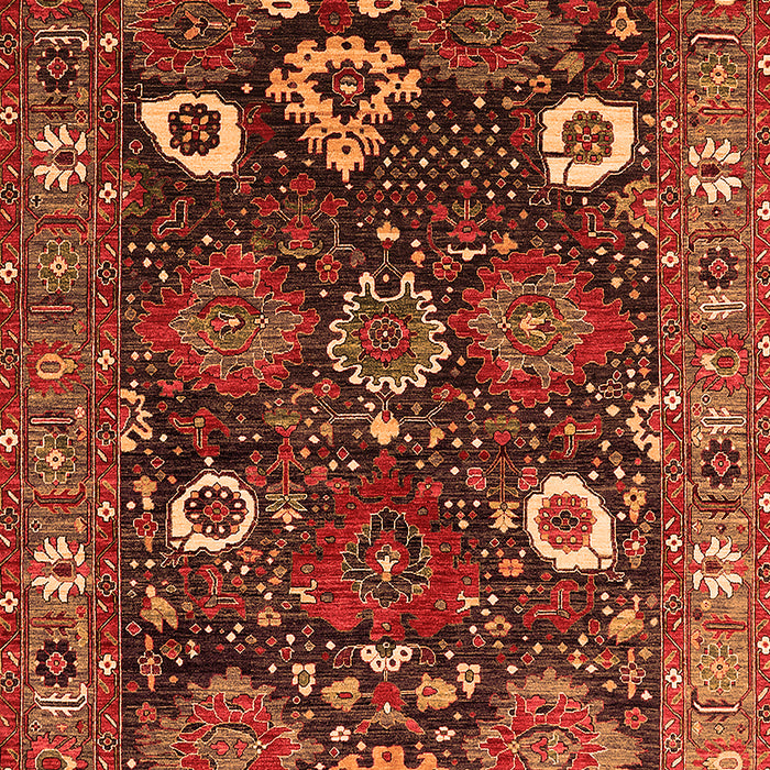 Oriental Orange Industrial Rug, urb1948org
