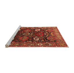 Sideview of Machine Washable Oriental Orange Industrial Area Rugs, wshurb1948org